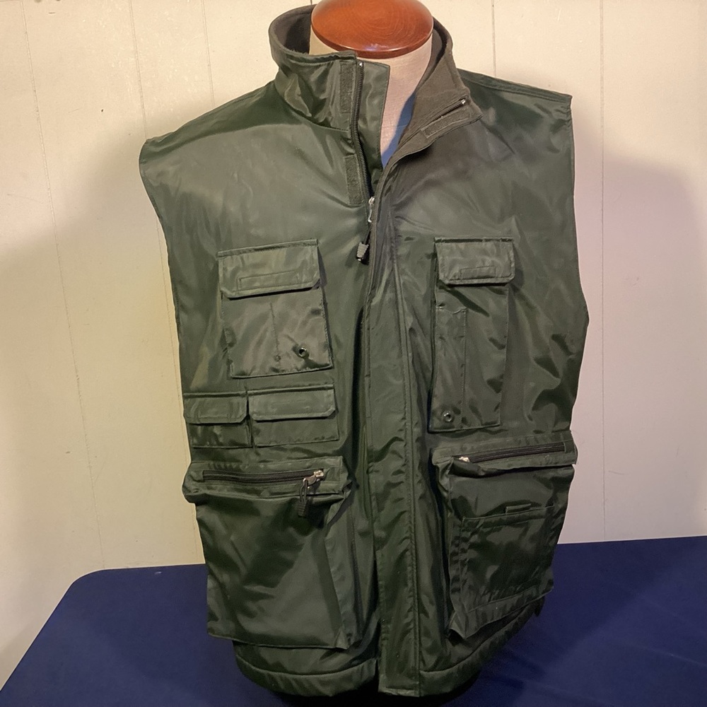 Men’s Utility Vest Rustic River fleece lined fishing hunting hiking size large